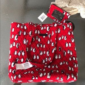 Vera Bradley Playful Penguin Tote and Zip